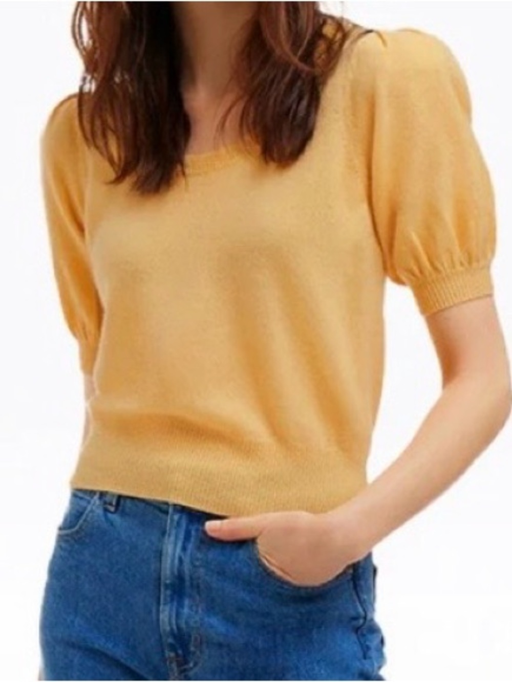 Draper James Puff Short Sleeve
Cashmere Sweater